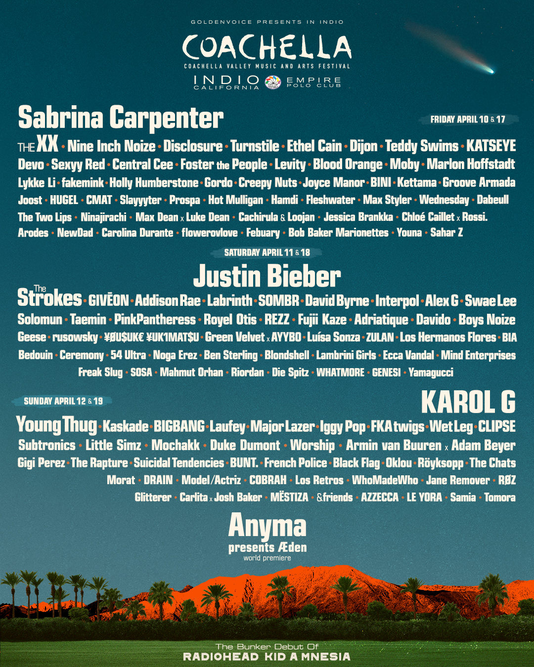 Coachella Sound Guide - Lineup Poster
