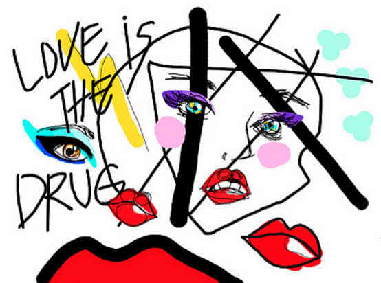 Music Festivals: More than just ‘sex, drugs, and rock and roll’ 1 Illustration of overlapping faces and the words "Love is the drug."