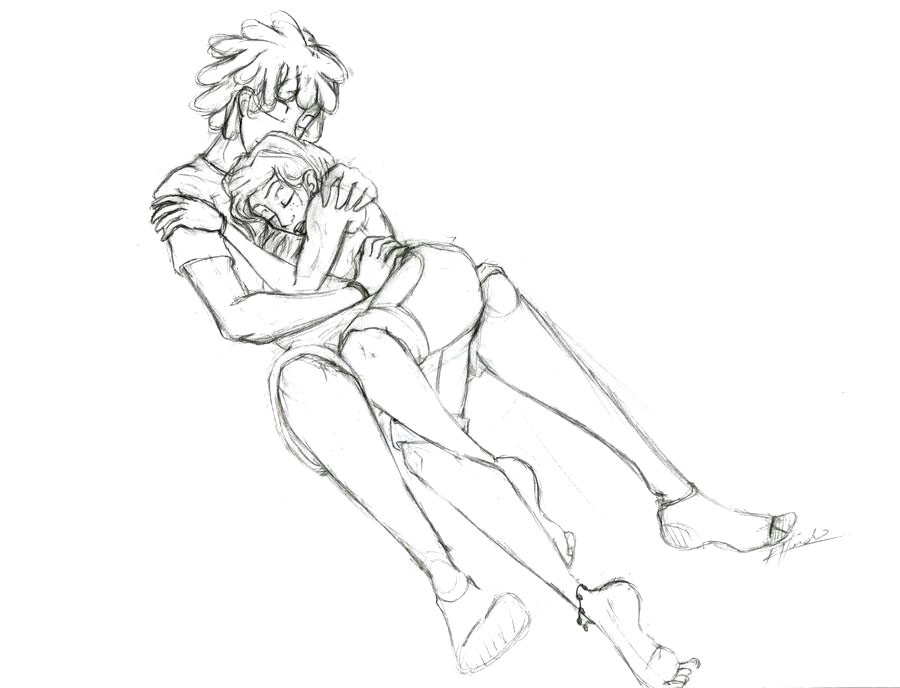 6 lessons about Intimacy that you can learn by going to a Transformational Music Festival 1 Pencil drawing of one person holding another in a close embrace.