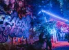 Fractal Forest stage scene at Shambhala Music Festival.