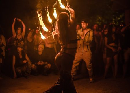 Festival atmosphere at Sonic Springs.