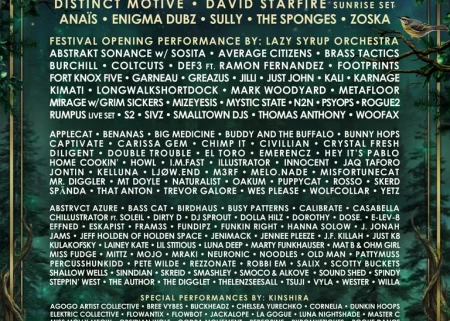 Official Wicked Woods 2026 lineup poster listing artists for September 4 to 7 in Fairmont Hot Springs.